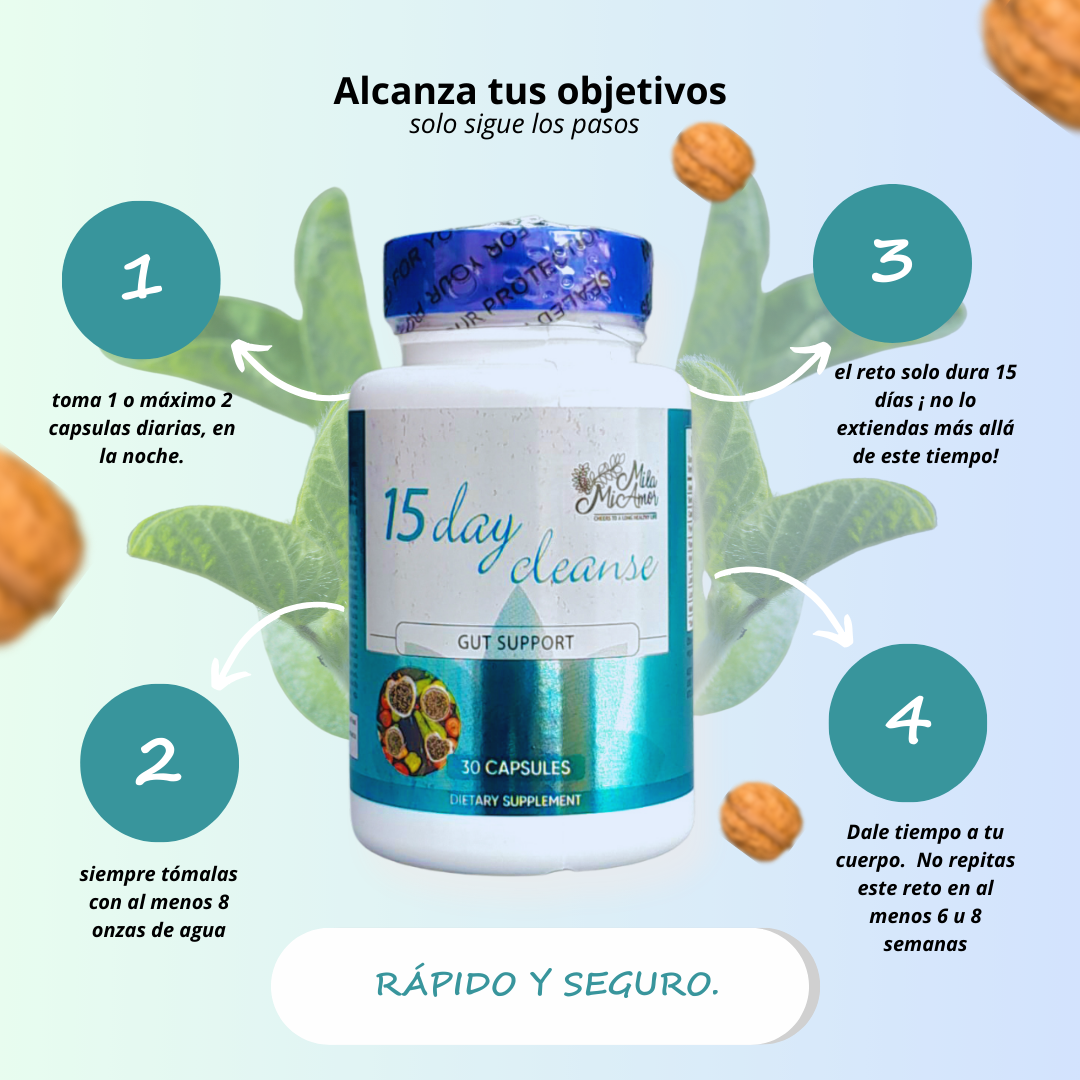 CLEAN 15® - LIMPIEZA ESTOMACAL COMPLETA EN 15 DIAS